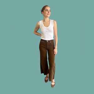 CITIZENS OF HUMMANITY - Lyra Wide Leg Crop in Corduroy Manuka